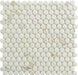 Carolina Dots Gilded Vogue White Penny Round Recycled Matte Glass Tile Euro Glass