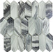 Circa Parthenon Norte Wing Black Hexagon Picket Glass Tile Euro Glass
