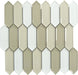 Decko Mid Century Beige Elongated Hexagon Tile Euro Glass