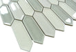 Decko Modern Paquin Grey Elongated Hexagon Tile Euro Glass