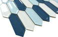 Decko Vivid Sky Blue Elongated Hexagon Tile Euro Glass