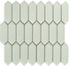 Decko Wisp Nouveau White Elongated Hexagon Tile Euro Glass