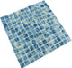 Del Spa Club Med Blue 1" x 1" Glossy Glass Pool Tile Euro Glass