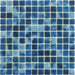 Del Spa Mariana Trench Blue 1" x 1" Glossy Glass Pool Tile Euro Glass