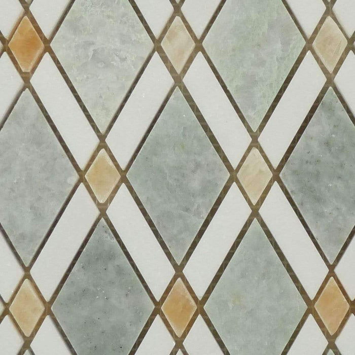 Ming Green Diamond Stone Polished Tile Euro Glass