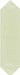 Eggshell White 3" x 10" Elongated Hexagon Rippled Glossy Glass Tile Euro Glass