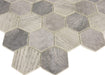 Evening Birch Grey Hexagon Recycled Matte Glass Tile Euro Glass