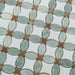 Ming Green & Thassos White Flower Polished Stone Tile Euro Glass