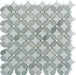 Ming Green & Thassos White Flower Stone Polished Tile Euro Glass