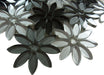 Floral Greys Glossy Glass Tile Euro Glass