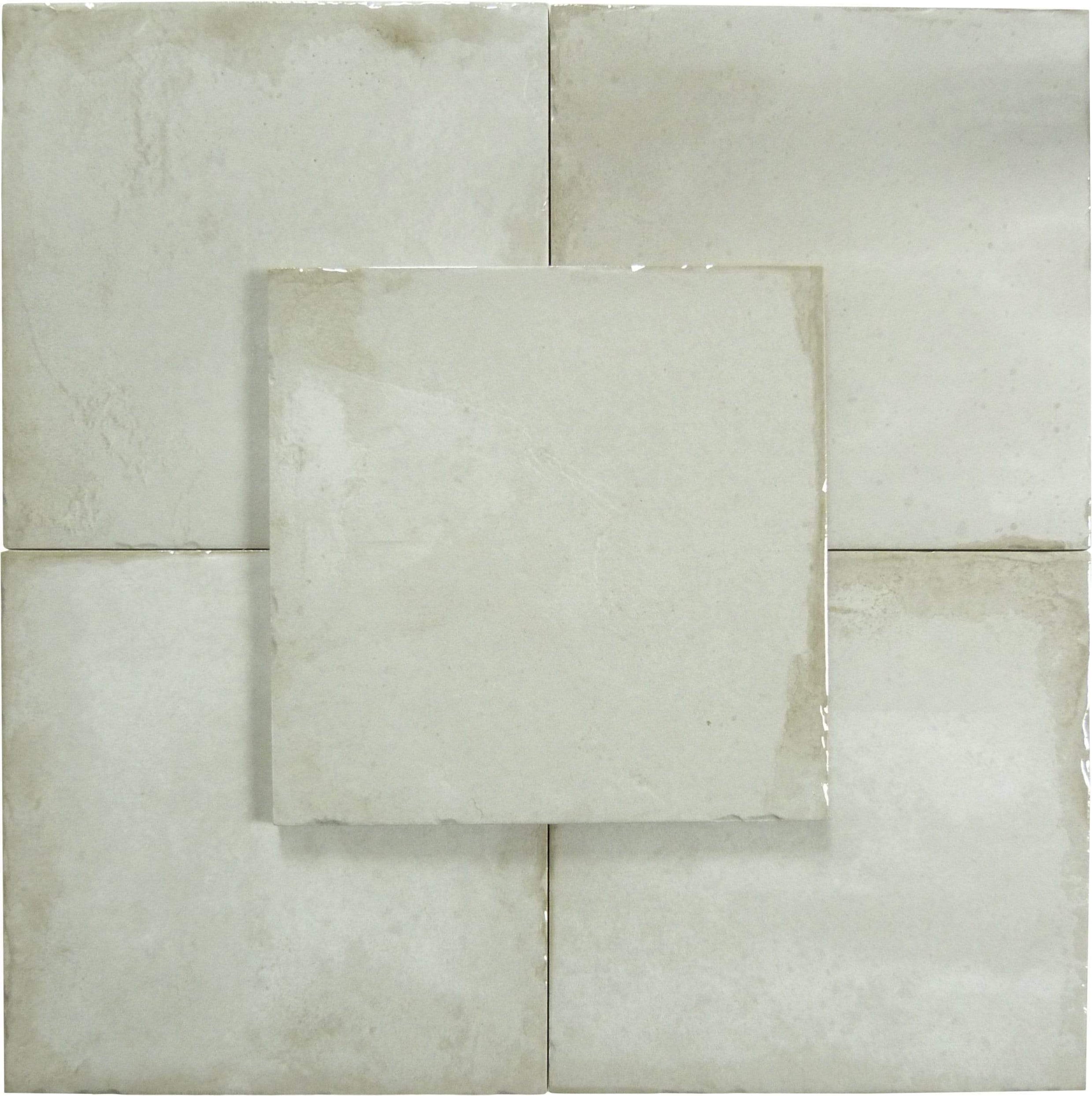 Geometric Calm Nacre White 8