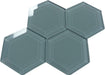 Glazed Granite 4" Beveled Hexagon Glossy Glass Tile Euro Glass