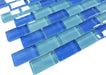 Genesis Peri Sea Blue 1x2 Glossy Glass Tile Euro Glass