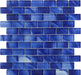 Genesis Smalt Royale Blue 1x2 Glossy Glass Tile Euro Glass