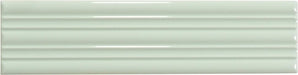 In Collection Lines Mint Green Decorative Mix 3" x 12" Glossy Ceramic Subway Tile Euro Glass