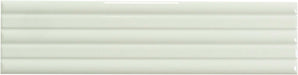 In Collection Lines White Decorative Mix 3" x 12" Glossy Ceramic Subway Tile Euro Glass