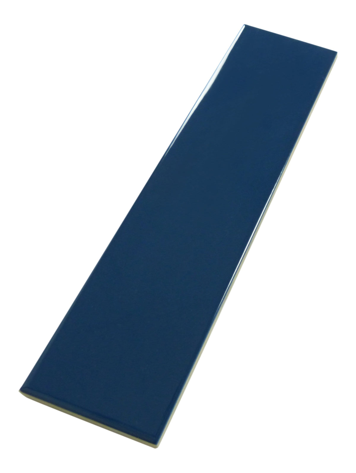 Glazzio In Collection Plain Blue 3" x 12" Glossy Ceramic Subway Tile IN ...