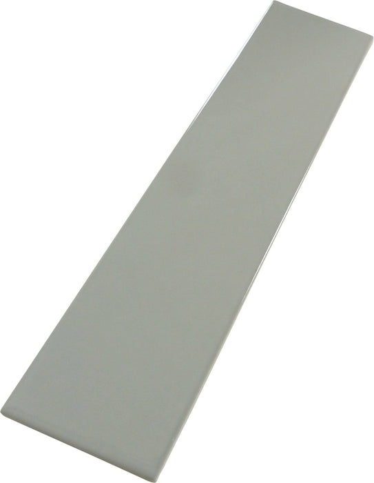 In Collection Plain Grey 3" x 12" Glossy Ceramic Subway Tile Euro Glass