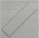In Collection Plain Grey 3" x 12" Glossy Ceramic Subway Tile Euro Glass