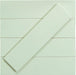 In Collection Plain Mint Green 3" x 12" Glossy Ceramic Subway Tile Euro Glass