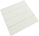 In Collection Plain White 3" x 12" Glossy Ceramic Subway Tile Euro Glass