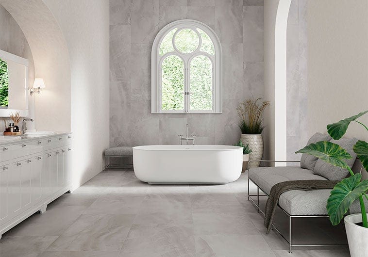 Durango Greige Grey 24x48 Matte Porcelain Tile Euro Glass