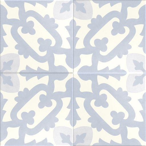 Florencial Genoa Sky Blue 8x8 Matte Porcelain Tile Euro Glass