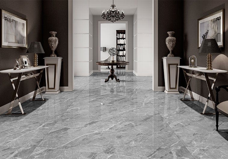 Nambia Grey 24x48 Polished Porcelain Tile Euro Glass