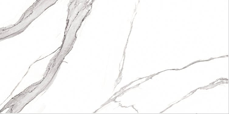 Statuario Imperiale White 24x48 Polished Porcelain Tile Euro Glass