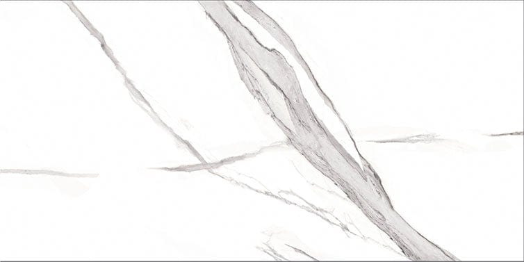 Statuario Imperiale White 24x48 Polished Porcelain Tile Euro Glass