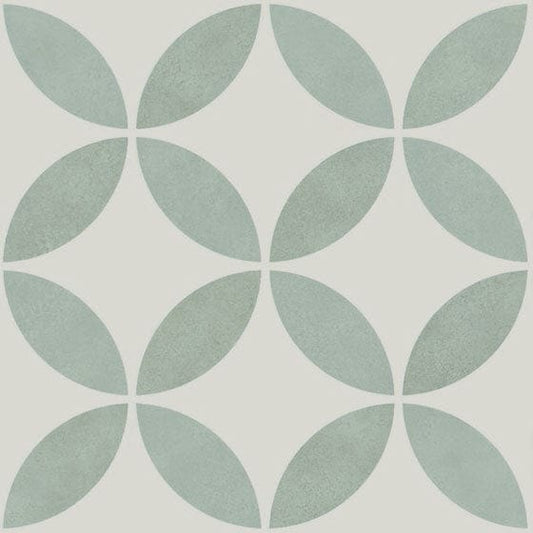 Vincenzia Royale Pappaverdi Green 6x6 Matte Porcelain Tile Euro Glass