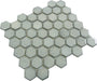Greenwich Downtown Grey Fervor 2" Hexagon Recycled Gloss Glass Pool Tile Euro Glass