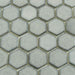 Greenwich Downtown Grey Fervor 2" Hexagon Recycled Gloss Glass Pool Tile Euro Glass