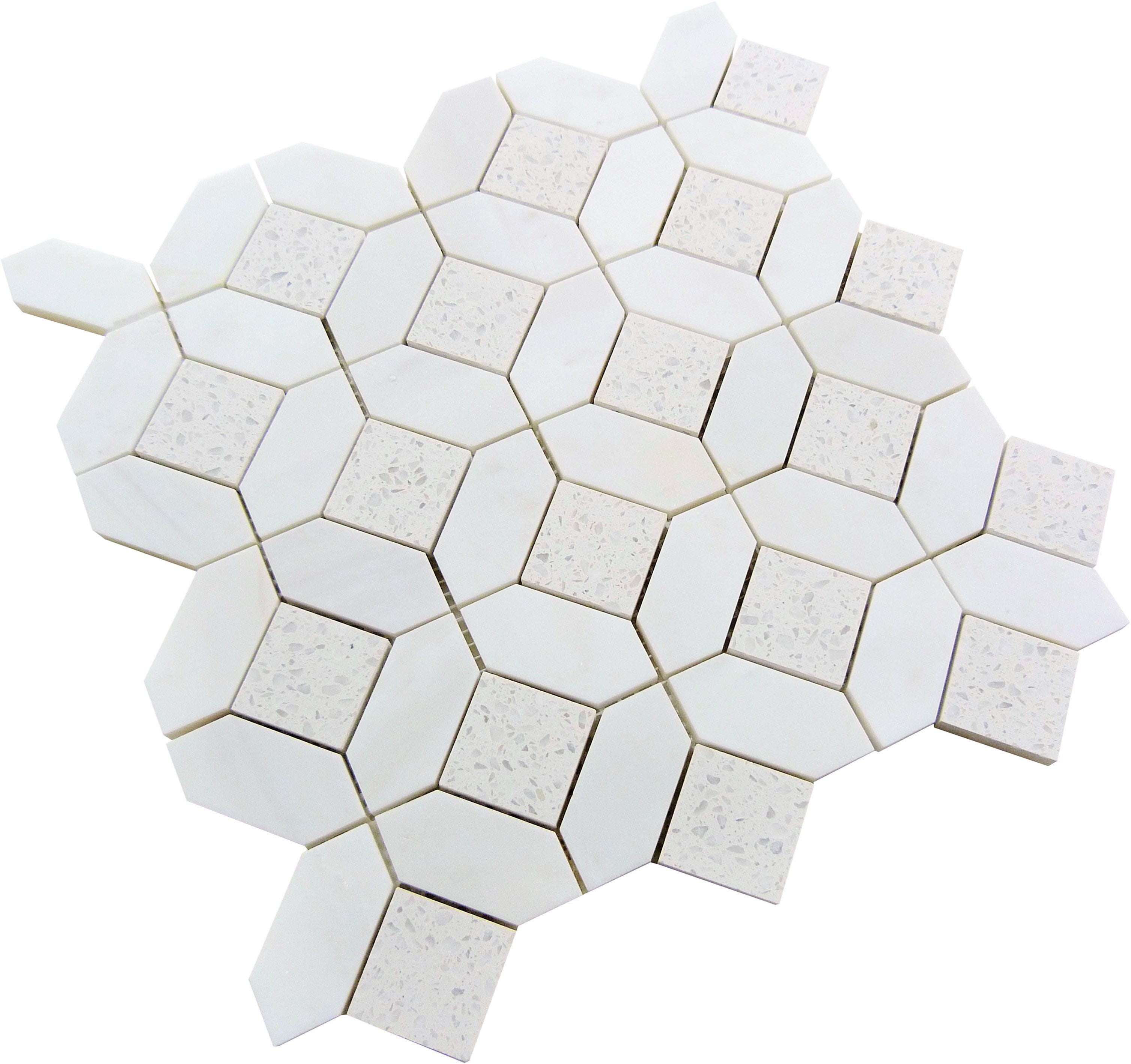 Hampton Arbos Freesia Arch Polished Stone Tile Euro Glass