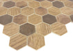 Western Redwood Brown Hexagon Recycled Matte Glass Tile Euro Glass