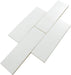 Horizons Tranquil Distance White 3'' x 9" Matte Ceramic Subway Tile Euro Glass