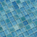 Inkline Foray Frost Blue 1" x 1" Glossy Glass Tile Euro Glass