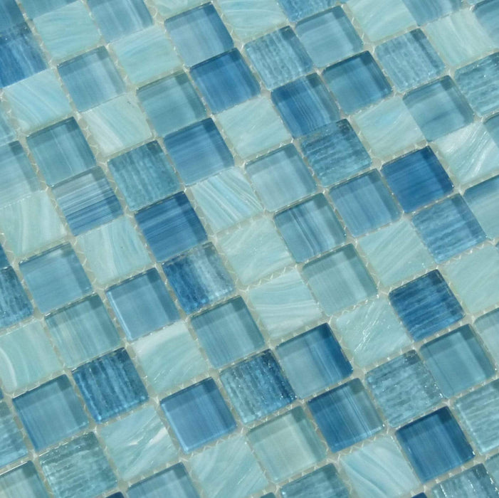 Inkline Waterman Well Aqua 1" x 1" Glossy Glass Tile Euro Glass