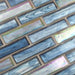 Cobalt Sea Blue 1'' x 4'' Glossy and Iridescent Blue Glass Tile Euro Glass