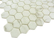 Karma Ridge Endless Calm White 1" Hexagon Matte Glass Pool Tile Euro Glass