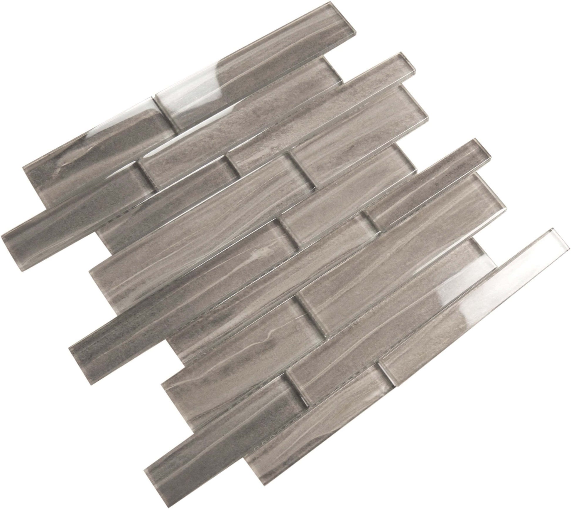 Kelvin Mist Linear Glossy Glass Tile Euro Glass