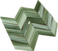 Kohala Mahu Tropical Green Chevron Glass Tile Euro Glass