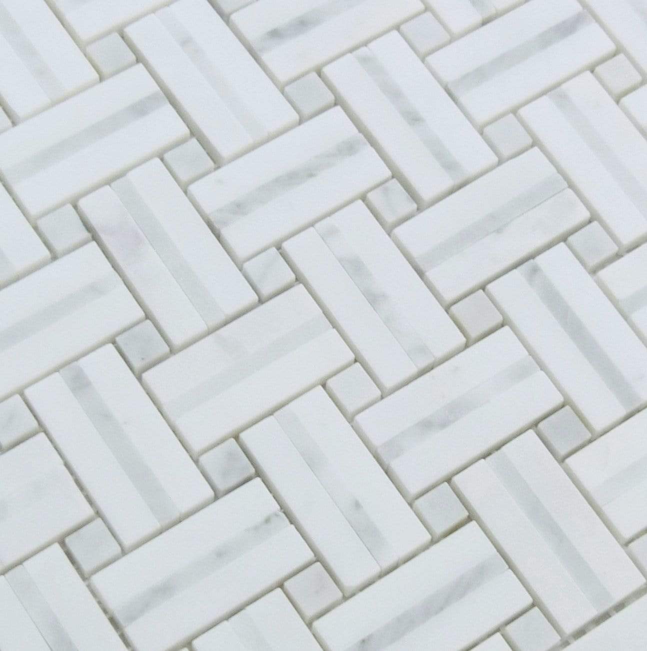 Lace Lining Basket Weave Polished Stone Tile Euro Glass