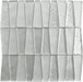 Lehai Gem Trapezoid Silver Glossy and Frosted Glass Tile Euro Glass