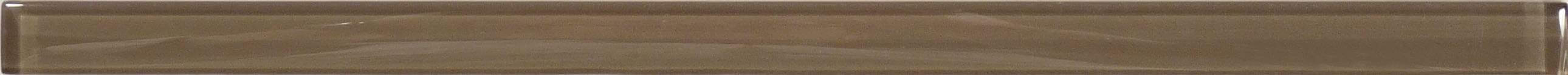 Creek Bed Brown 5/8" x 12" Glossy Glass Liner Euro Glass