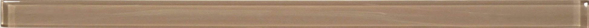 Stone Brown 5/8" x 12" Glossy Glass Liner Euro Glass