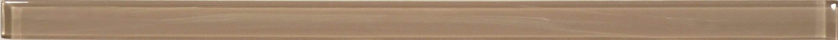 Stone Brown 5/8" x 12" Glossy Glass Liner Euro Glass