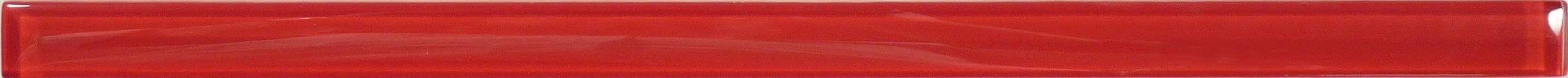 Ruby Red 5/8" x 12" Glossy Glass Liner Euro Glass