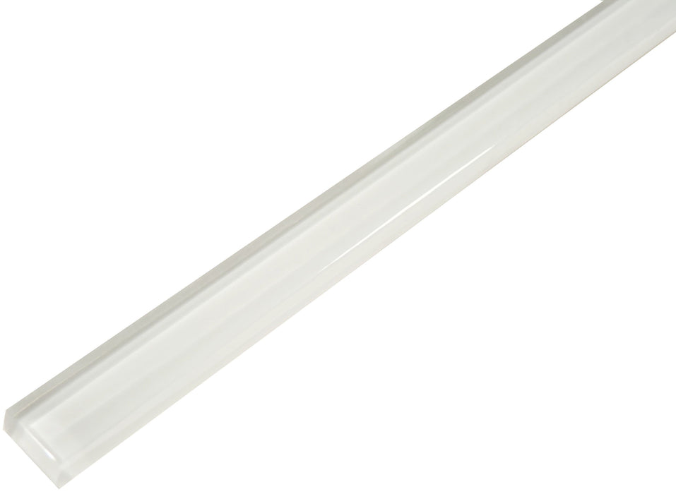 Super White 5/8" x 12" Glossy Glass Liner Euro Glass