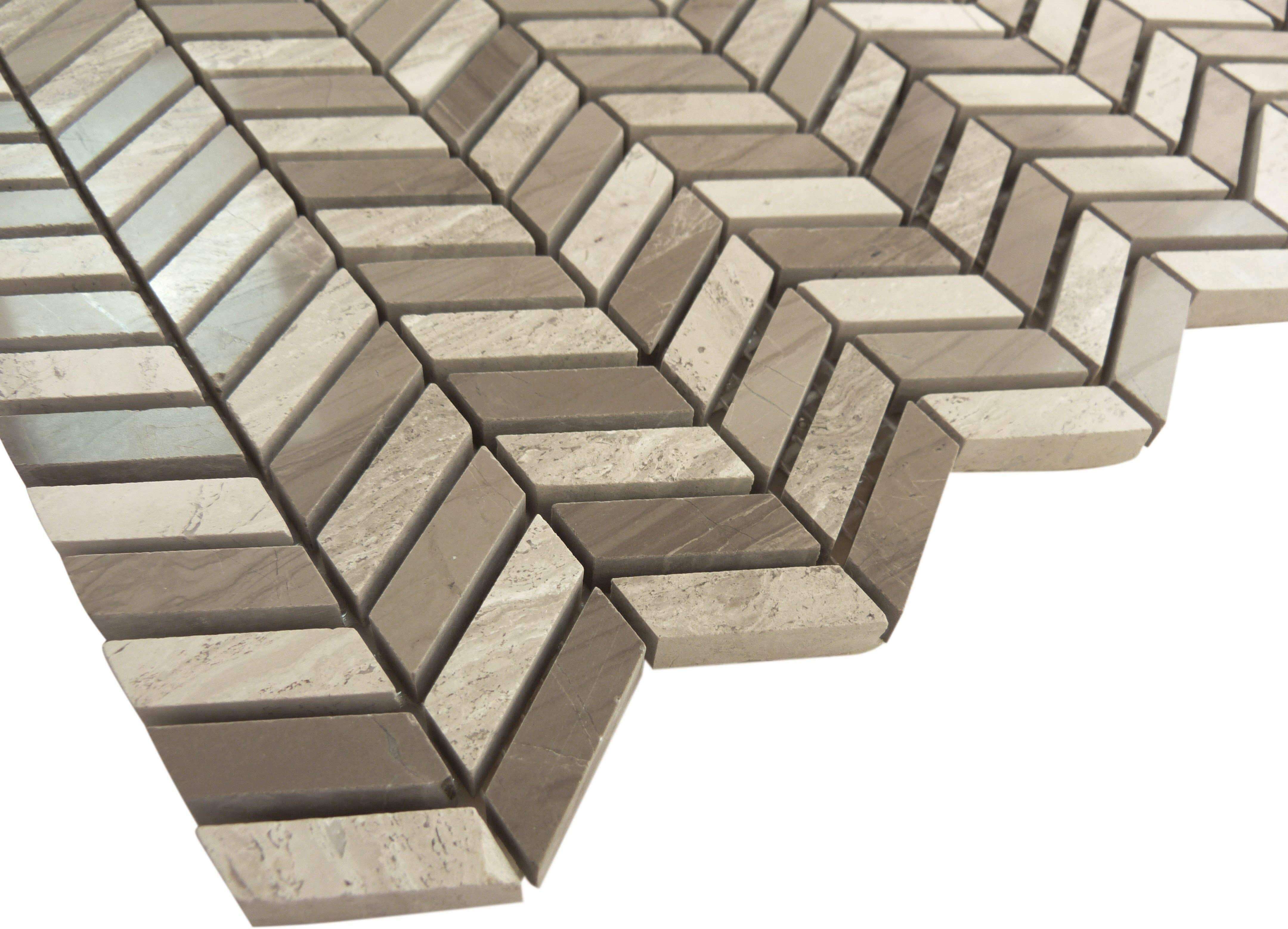 Madison County Grey Polished Stone Tile Euro Glass